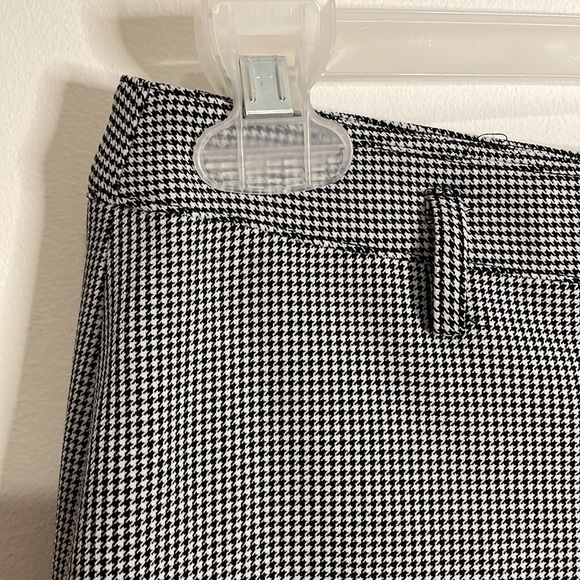 VTG 90s Career Business Pants Houndstooth Waist Trouser 10P Gray Contemporary - Picture 4 of 10
